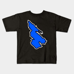 Salt Spring Island Simple Silhouette in Indigo Blue - Bold and Bright - Salt Spring Island Kids T-Shirt